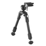 EQ-Precision 1 A - Zweibein aus Aluminium mit fester Picatinny-Schiene und Kugelkopf - Traglast 10 kg