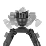 EQ-Precision 3QS A - Zweibein aus Aluminium mit abnehmbarer Picatinny-Schiene und Kugelkopf - Traglast 12 kg