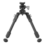Equalizer 1QS A - Zweibein aus Aluminium mit abnehmbarer Picatinny-Schiene - Traglast 10 kg