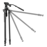 ALTA PRO 3VRL 303CV18 - Videostativ aus Carbon mit abnehmbarer Nivellierbasis - Traglast 15 kg